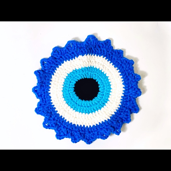Set of 6Pcs Coasters 🧿 Eye-Evil Crocheted Table Decor - Brand New - Picture 3 of 5